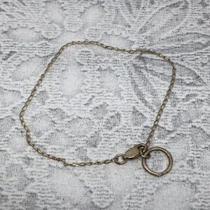 Vintage solid sterling silver 925 dainty chain bracelet great for the charm